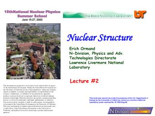 Nuclear Structure