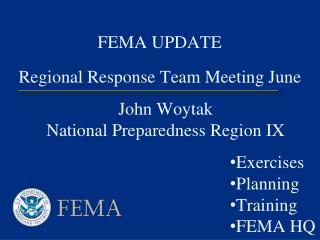 FEMA UPDATE