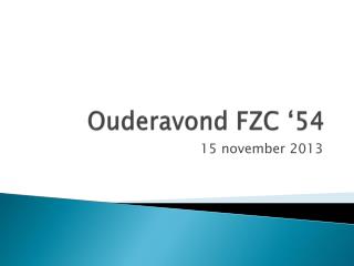 Ouderavond FZC ‘54