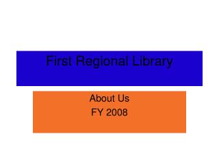 First Regional Library