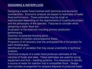 RESERVIOR DESCRIPTION