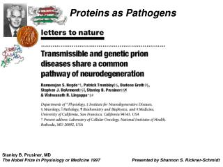 Proteins as Pathogens