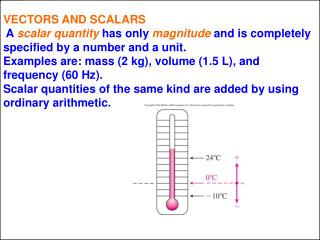 VECTORS AND SCALARS