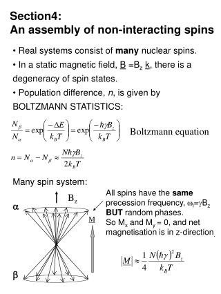 Section4: An assembly of non-interacting spins