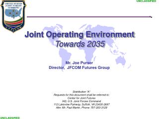 Joint Operating Environment Towards 2035