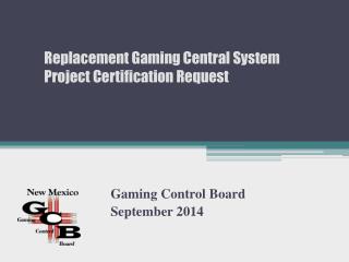 Gaming Control Board September 2014