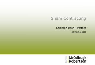 Sham Contracting