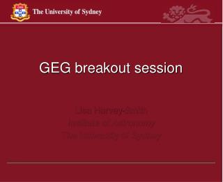 GEG breakout session