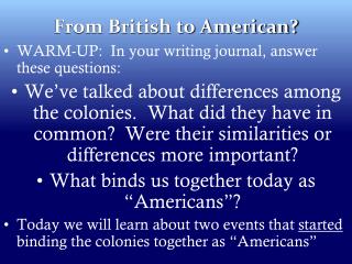 From British to American?
