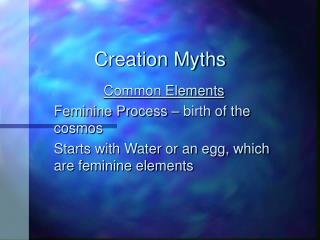 Creation Myths