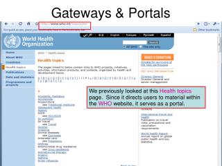 Gateways &amp; Portals