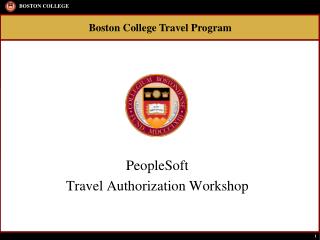 PeopleSoft Travel Authorization Workshop