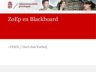 ZoEp en Blackboard