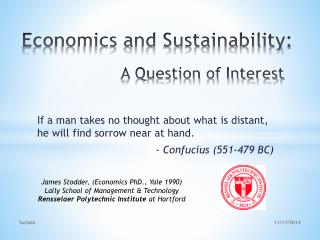 Economics and Sustainability:
