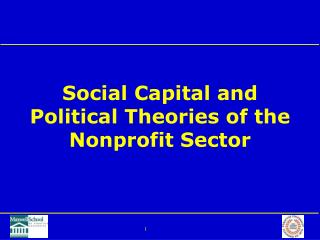 Social Capital and Political Theories of the Nonprofit Sector