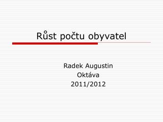 Růst počtu obyvatel