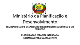 Ministério da Planificação e Desenvolvimento