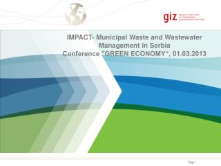 IMPACT- Municipal Waste and Wastewater Management in Serbia