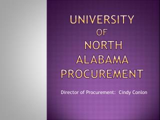 University of North Alabama Procurement