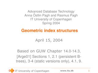 Geometric index structures