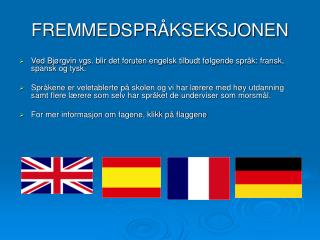 FREMMEDSPRÅKSEKSJONEN