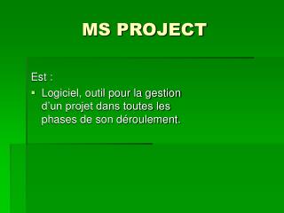 MS PROJECT
