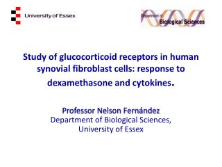 Professor Nelson Fernández Department of Biological Sciences, University of Essex