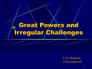 Great Powers and Irregular Challenges