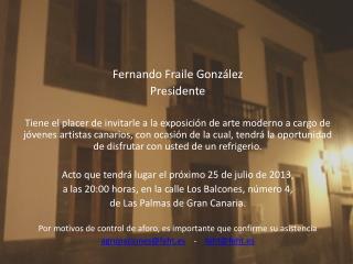 Fernando Fraile González Presidente