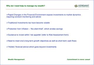 Why do I need help to manage my wealth?