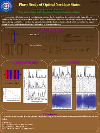 Phase Study of Optical Necklace States Junying Huang and Luwei Zhou