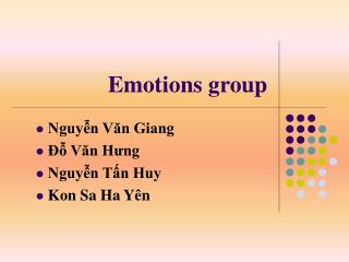 Emotions group
