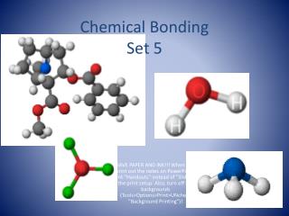 Chemical Bonding Set 5