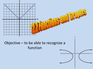 Objective – to be able to recognize a function