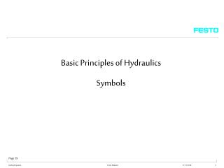 Basic Principles of Hydraulics Symbols