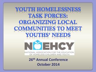 youth homelessness task forces: organizing local communities to meet youths’ needs