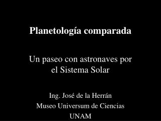 Planetología comparada