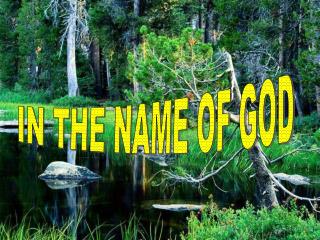 IN THE NAME OF GOD