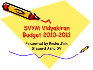 SVYM Vidyakiran Budget 2010-2011