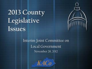 2013 County Legislative Issues