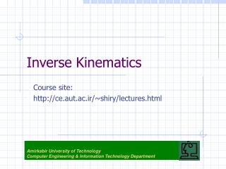 Inverse Kinematics