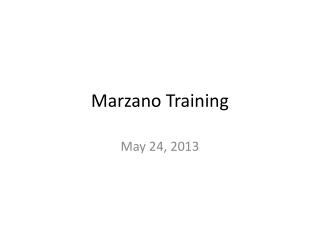 Marzano Training