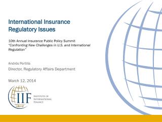 International Insurance Regulatory Issues
