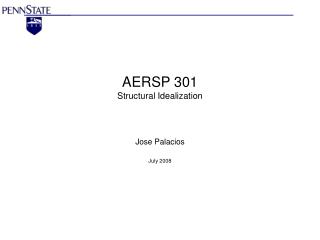 AERSP 301 Structural Idealization