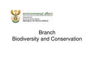 Branch Biodiversity and Conservation