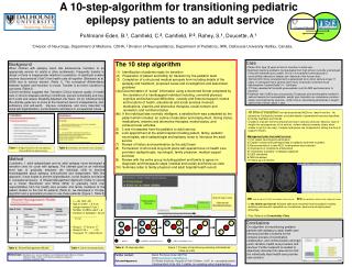 A 10-step-algorithm for transitioning pediatric epilepsy patients to an adult service