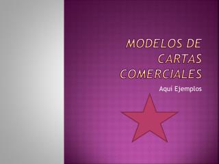 Modelos de cartas comerciales