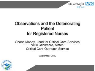 Observations and the Deteriorating Patient for Registered Nurses