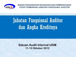 Jabatan Fungsional Auditor dan Angka Kreditnya