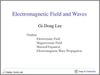 Electromagnetic Field and Waves